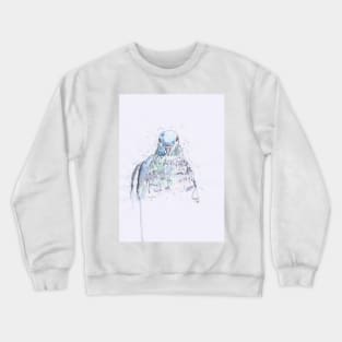 Pen and watercolour pencil pigeon drawing. Crewneck Sweatshirt